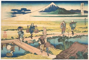 『富士山三十六景』シリーズより、相模国中原（相州中原） 作： 北斎勝鹿
