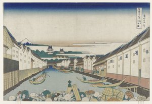 Nihonbashi Bridge in Edo, 1830-33 作： Katsushika Hokusai