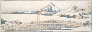 『春の楽しみ五十三所』シリーズより、岡崎 作： 北斎勝鹿