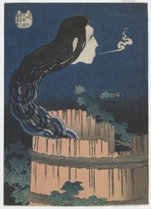百物語：江戸時代のサラヤシキ、1831-32（色木版画） 作： Katsushika Hokusai
