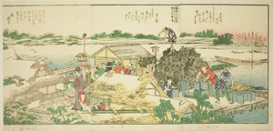 図鑑「絵本隅田川両岸一蘭」より 作： Katsushika Hokusai
