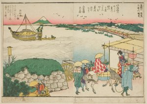 図鑑「絵本隅田川両岸一蘭」より 作： Katsushika Hokusai