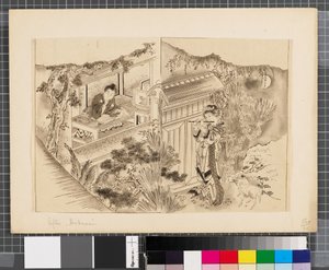 日韓戦の情景 18世紀末～19世紀前半 紙本墨画 作： Katsushika Hokusai