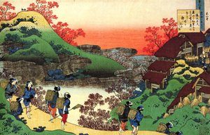 百人一首百首「猿丸太夫」 版画 葛飾北斎（1760-1849）（浮世絵派） 1830年頃 ロシア サンクトペテルブルク エルミタージュ 作： Katsushika Hokusai