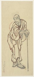 18世紀後半から19世紀初頭の木版画のスケッチ。 作： Katsushika Hokusai