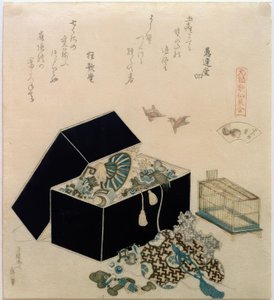 すずめの殻 作： Katsushika Hokusai
