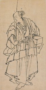 男性の立像、18 世紀後半から 19 世紀初頭。 作： Katsushika Hokusai
