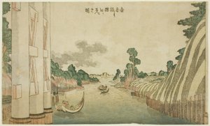 吾妻橋より隅田川を見る洋風風景群より 作： Katsushika Hokusai