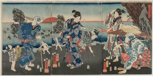 二見湾の日の出 作： Katsushika Hokusai