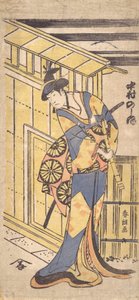 てぇ あｃとｒ 中村 の塩 言い、 員 フェまぇ ろぇ、 補ｌヂンｇ あ 尺八 場ｍ。。。、 １７９６ 完成、 ６ｔｈ イェアｒ。 作： Katsushika Hokusai