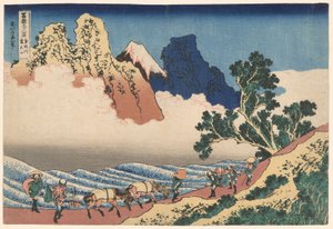 冨嶽三十六景 身延川裏富士 作： Katsushika Hokusai