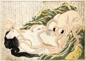 漁夫妻の夢 作： Katsushika Hokusai
