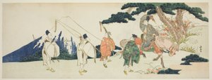 歌人・在原・業平の東遊記 作： Katsushika Hokusai