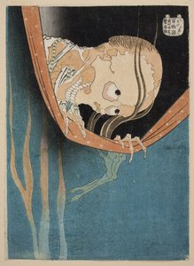 紅葉小平次の幽霊 (百物語より) par 北斎, 葛飾 (1760-1849) 作： Katsushika Hokusai
