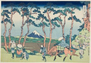 Tokaido Hodogaya, from the series "Thirty-six Views of Mount Fuji (Fugaku sanjurokkei)" 作： Katsushika Hokusai