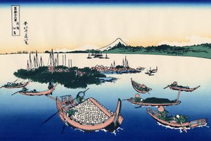 武蔵国の塚田島 1830年頃（木版画 作： Katsushika Hokusai
