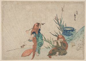 二人の少女 作： Katsushika Hokusai
