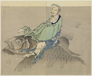 無題、1890年（木版印刷、インク、紙の色） 作： Katsushika Hokusai