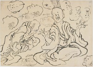 様々な顔、江戸時代、約。 1830年。 作： Katsushika Hokusai