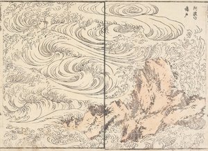 阿波の渦 作： Katsushika Hokusai