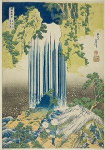 Yoro Falls in Mino Province (Mino no Yoro no taki), from the series "A Tour of Waterfalls in Various Provinces (Shokoku taki meguri)" 作： Katsushika Hokusai