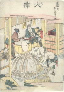 ? つ、シリーズの第54回 T?kaidの五十三次? 作： Katsushika Hokusai
