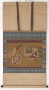 新年を迎える二人の遊女、18世紀。 作： Kawamata Tsunemasa
