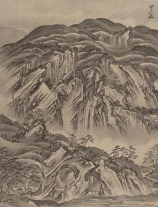 ロッキーの風景、ca。 1887。 作： Kawanabe Kyosai