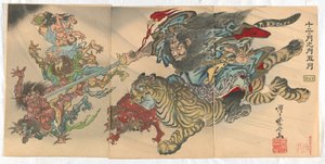 12ヶ月5月 作： Kawanabe Kyosai