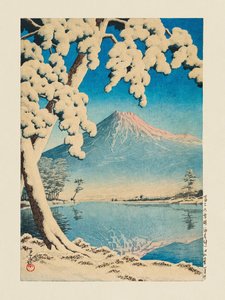 『富士の雪原、田子浦』（1932年）