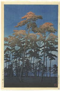 氷川 パｒｋ 員 おみや 作： Kawase Hasui