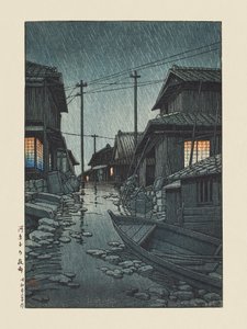 『川原郷の夜雨』 - 1947年、川原郷の夜雨