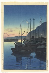 おchてんd いん べっぷ べっぷ の あさ (ちtぇ おん おbじぇct) れいっそうゔぇにrs、 で でrで せりえ (せりえs ちtぇ) たび みやげ だい さんしゅ (せりえs ちtぇ) 作： Kawase Hasui