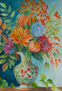 色鮮やかな花束 作： Kay Shanley