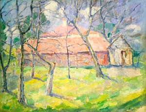 1930年のキエフ近くの風景。 作： Kazimir Severinovich Malevich