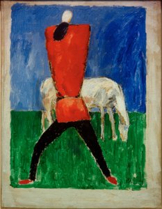 人と馬 作： Kazimir Severinovich Malevich