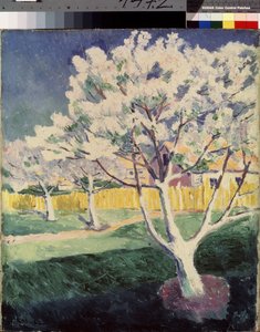 夏の風景。 Kasimir Severinovich Malevich（Malevich、Malevich）（1878-1935）による絵画、キャンバスに油彩 作： Kazimir Severinovich Malevich