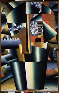 Ivan Klyun (Kliun) (Ivan Klioune) (1873-1943) の肖像 (Ivan Klyun の肖像) - Kasimir Severinovich Malevitch (Malevich, Malevic) (1878-1935) による絵画、キャンバスに油彩 作： Kazimir Severinovich Malevich