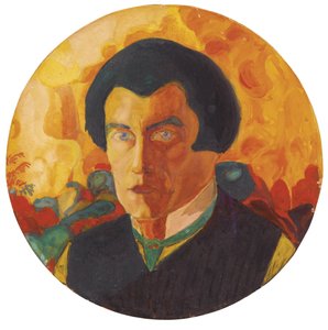 自画像、1908-1910 作： Kazimir Severinovich Malevich