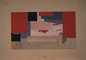 シュプレマティズム。劇場カーテンのスケッチ 作： Kazimir Severinovich Malevich