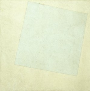 至高の作曲家。ホワイト・オン・ホワイト、1918 作： Kazimir Severinovich Malevich