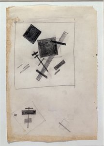 シュプレマティストの構図（ドローイング 作： Kazimir Severinovich Malevich