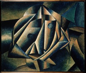 カントリーガールの頭。 Kasimir Severinovich Malevich（Malevich、Malevich）（1878-1935）による絵画、キャンバスに油彩 作： Kazimir Severinovich Malevich