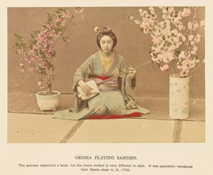 三味線を弾く芸者 作： Kazumasa Ogawa