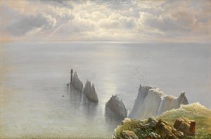 ザ・ニードルズ、ワイト島（キャンバスに油彩）