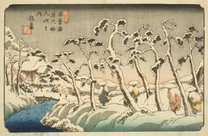 第15回「板鼻」（カラー木版画 作： Keisai Eisen