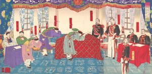 日清戦争後の交渉、1895年3月。 作： Keisai