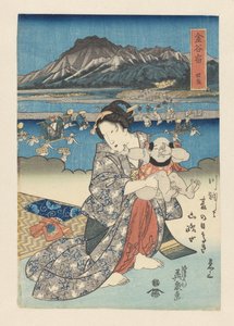 寄港地 金谷 金谷宿 作： Keisai Eisen