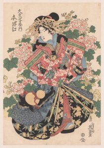 Drie paraderende courtesans 作： Keisai Eisen