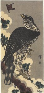 鷲と雀 作： Keisai Eisen